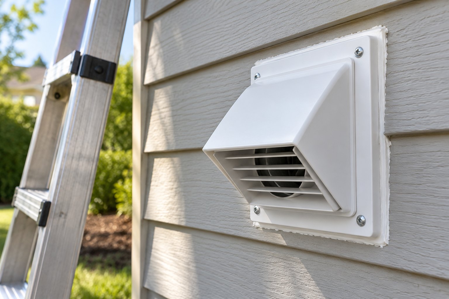 Illustrative exterior wall vent replacement